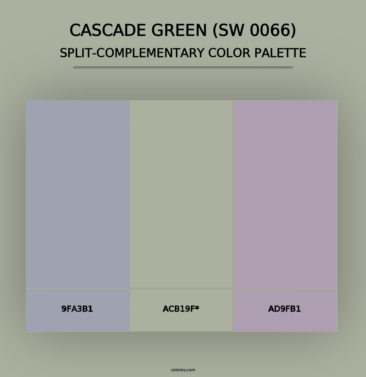 Cascade Green (SW 0066) - Split-Complementary Color Palette