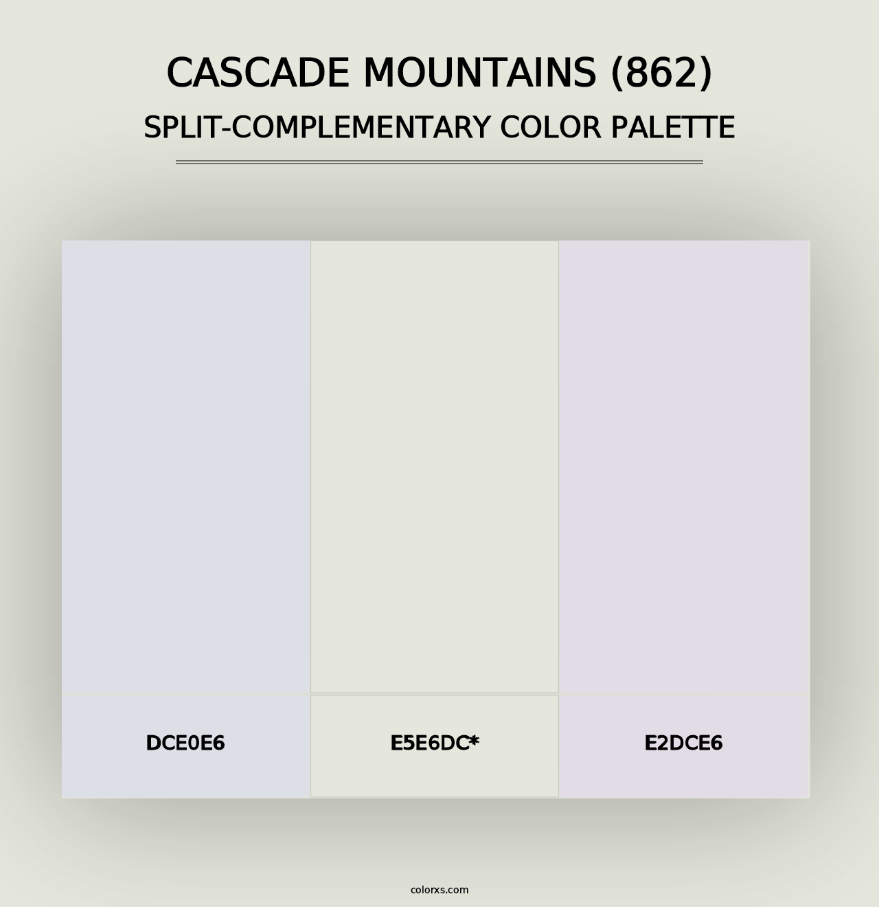 Cascade Mountains (862) - Split-Complementary Color Palette