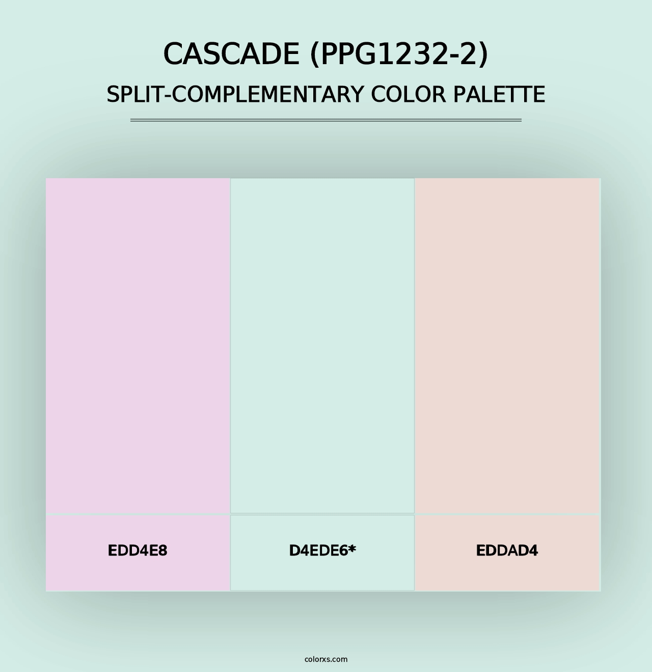 Cascade (PPG1232-2) - Split-Complementary Color Palette