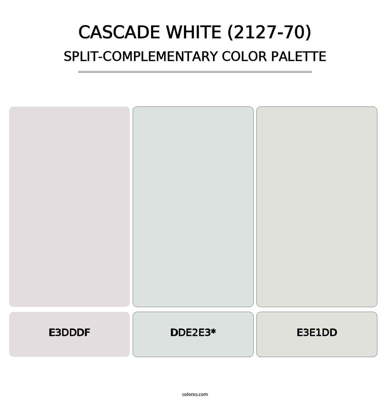 Cascade White (2127-70) - Split-Complementary Color Palette