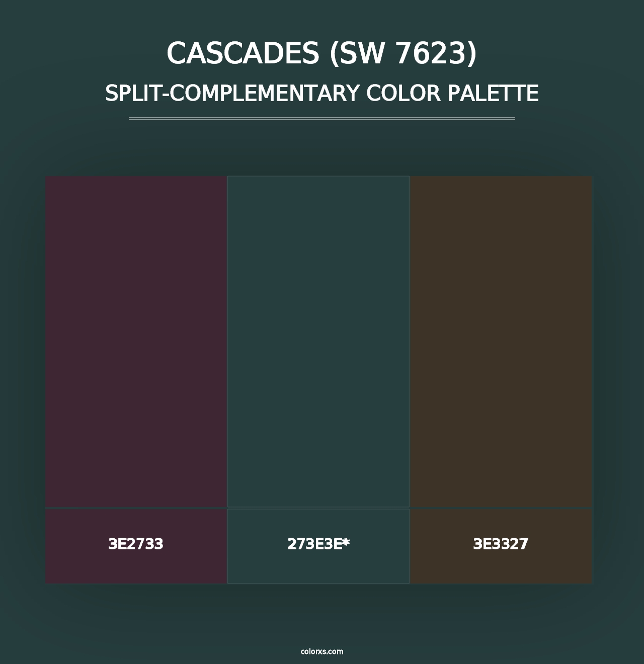 Cascades (SW 7623) - Split-Complementary Color Palette