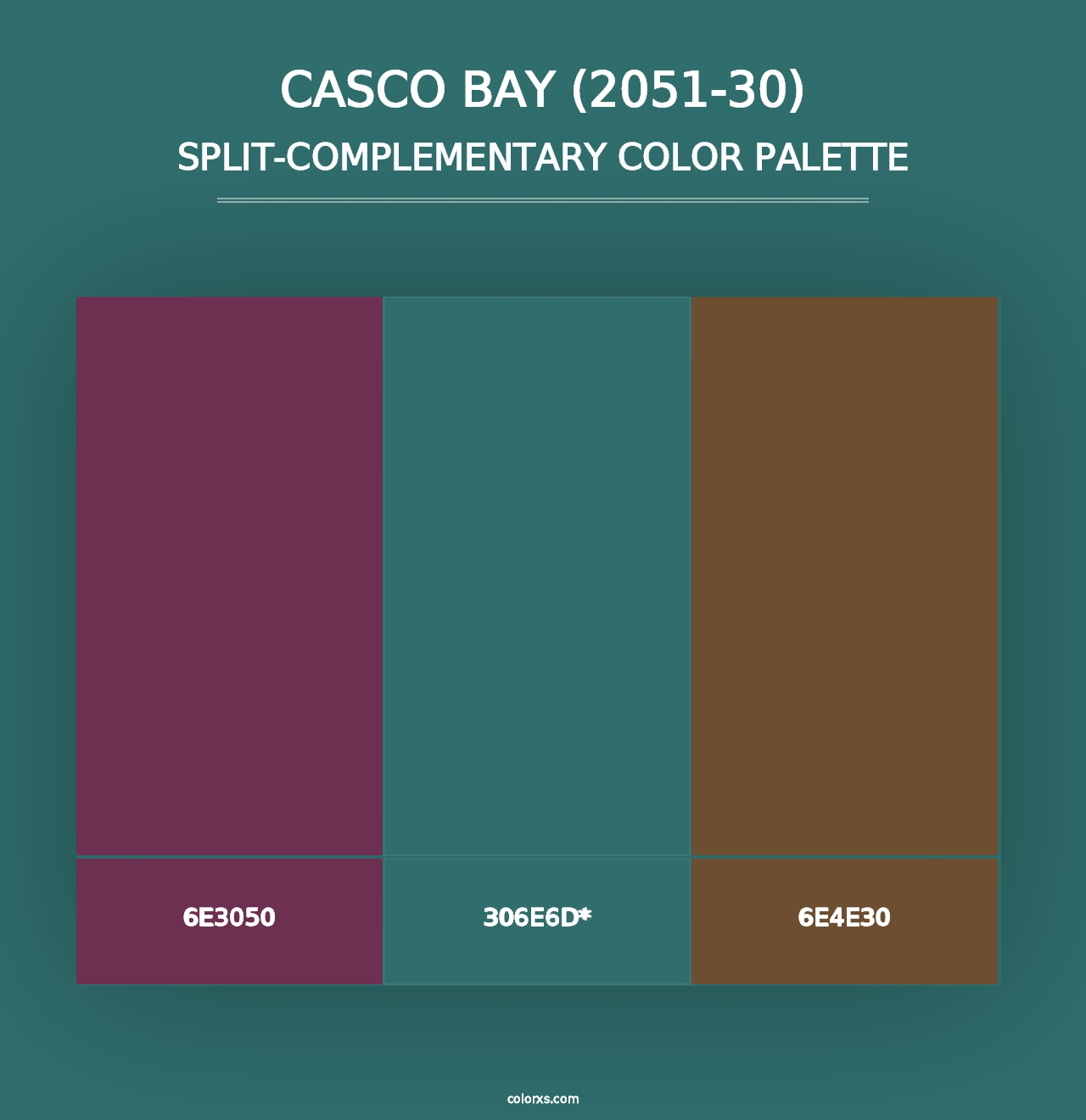 Casco Bay (2051-30) - Split-Complementary Color Palette