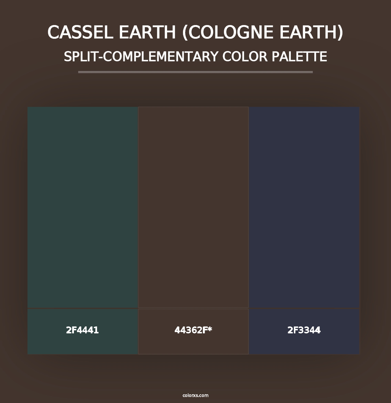 Cassel Earth (Cologne Earth) - Split-Complementary Color Palette