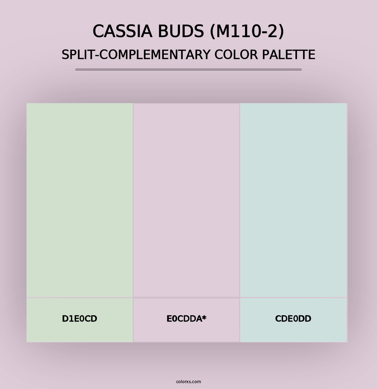 Cassia Buds (M110-2) - Split-Complementary Color Palette