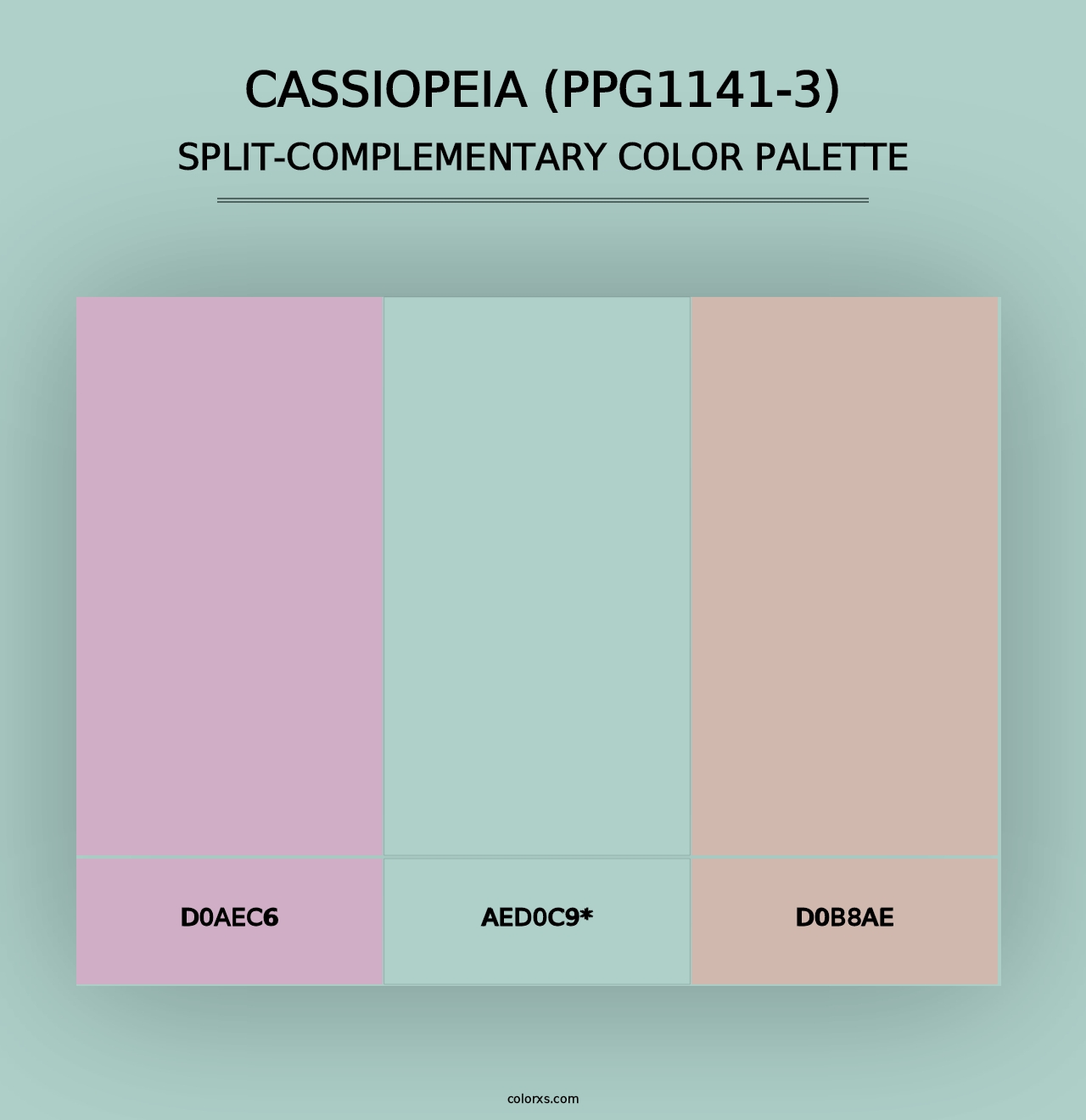 Cassiopeia (PPG1141-3) - Split-Complementary Color Palette