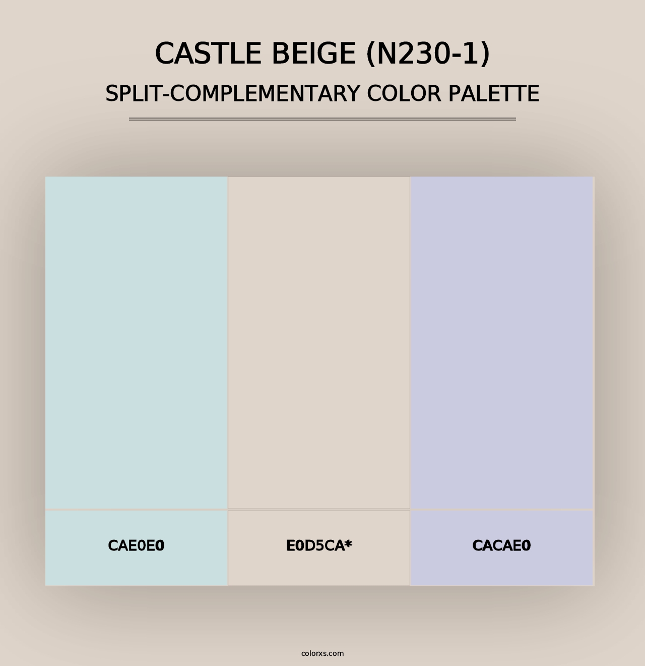 Castle Beige (N230-1) - Split-Complementary Color Palette