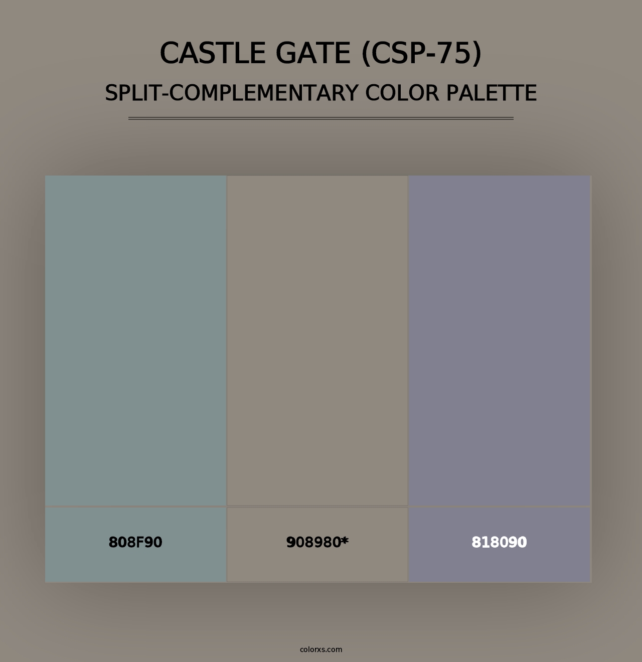 Castle Gate (CSP-75) - Split-Complementary Color Palette