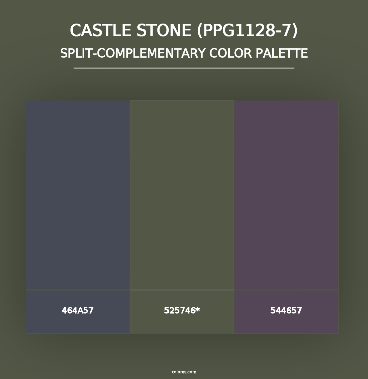 Castle Stone (PPG1128-7) - Split-Complementary Color Palette