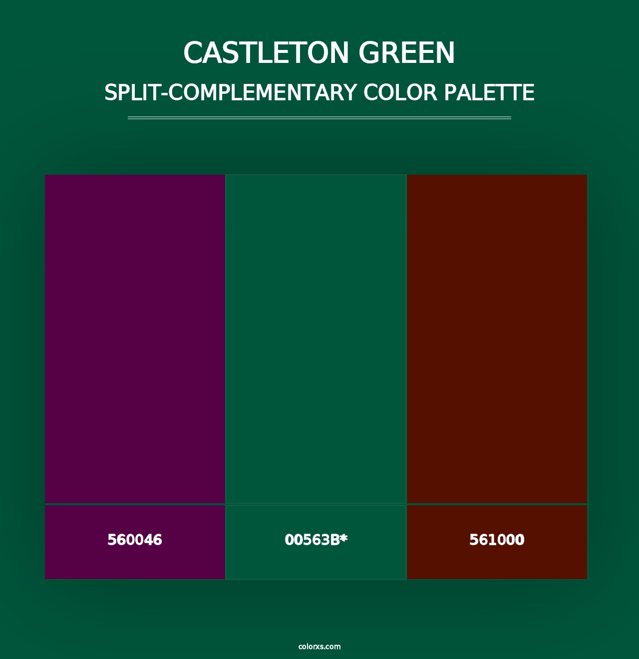 Castleton Green - Split-Complementary Color Palette