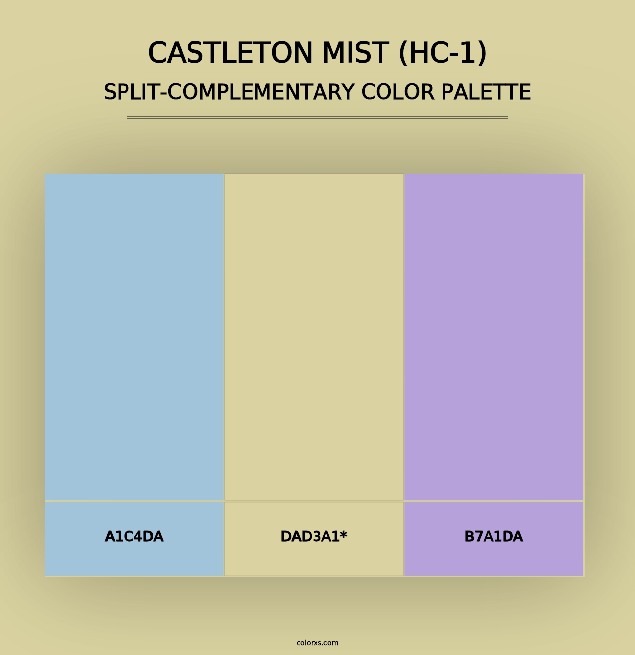 Castleton Mist (HC-1) - Split-Complementary Color Palette