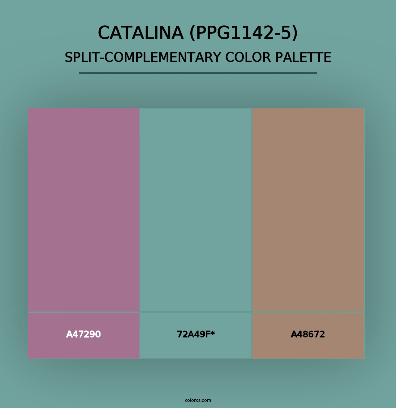 Catalina (PPG1142-5) - Split-Complementary Color Palette