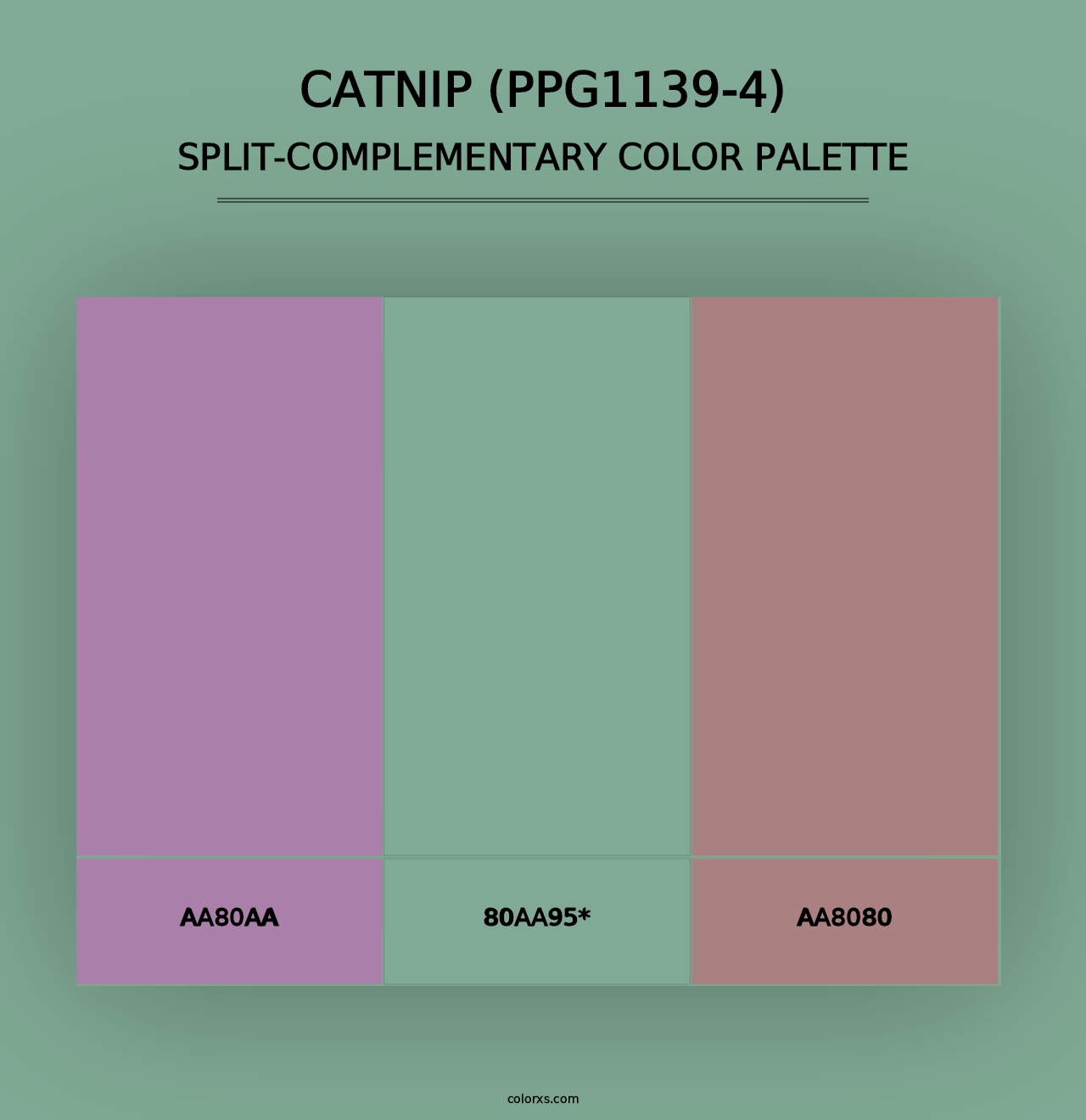 Catnip (PPG1139-4) - Split-Complementary Color Palette