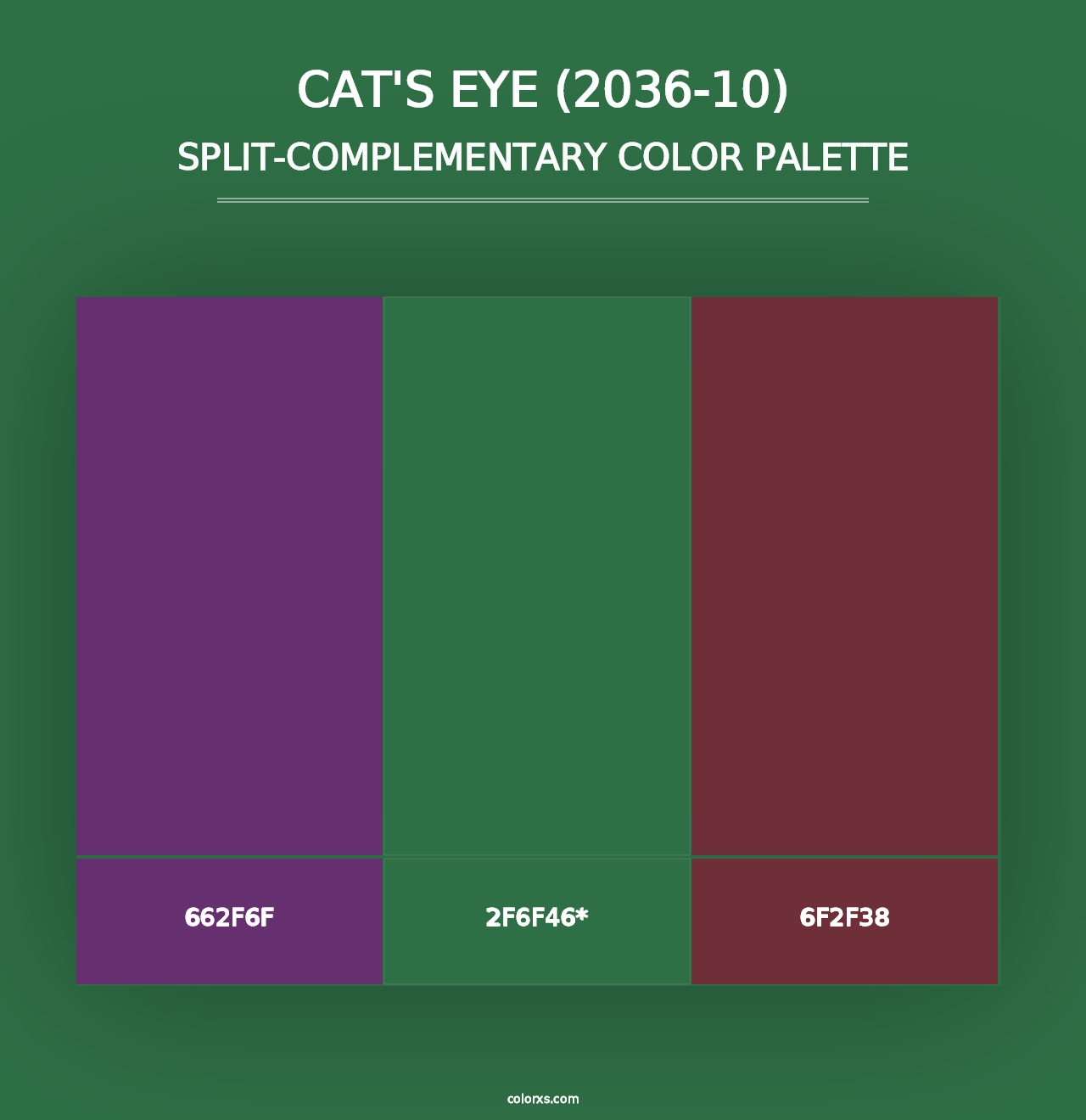 Cat's Eye (2036-10) - Split-Complementary Color Palette