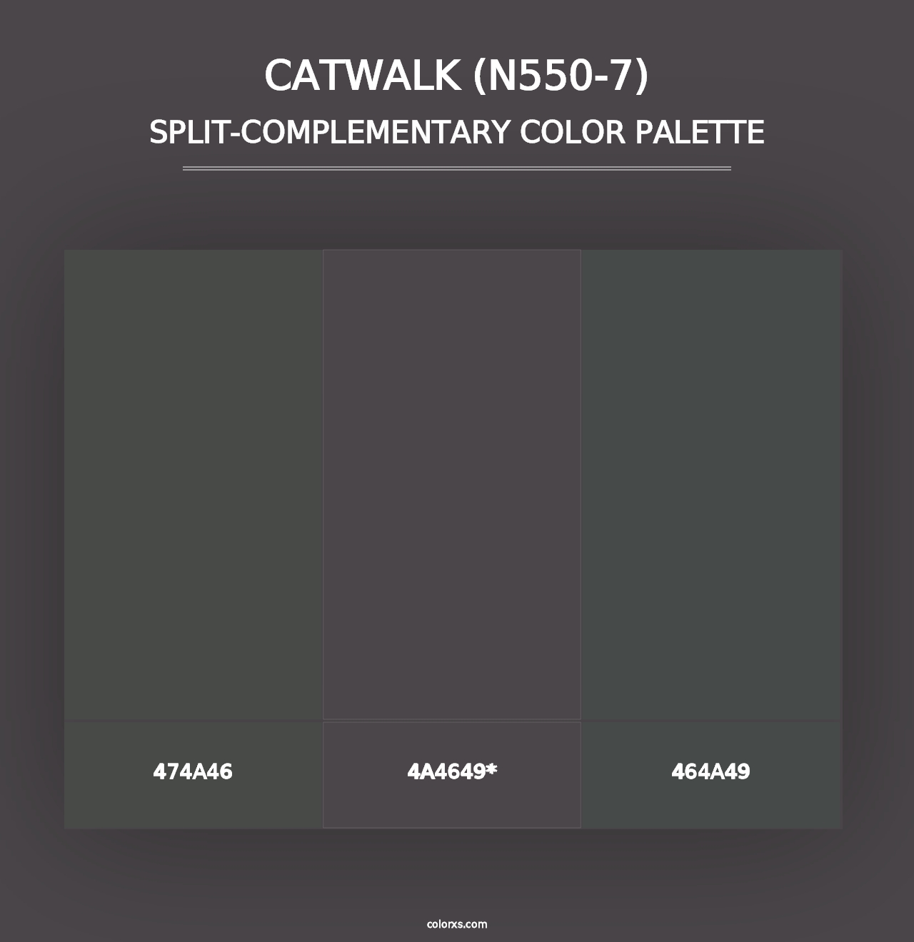 Catwalk (N550-7) - Split-Complementary Color Palette