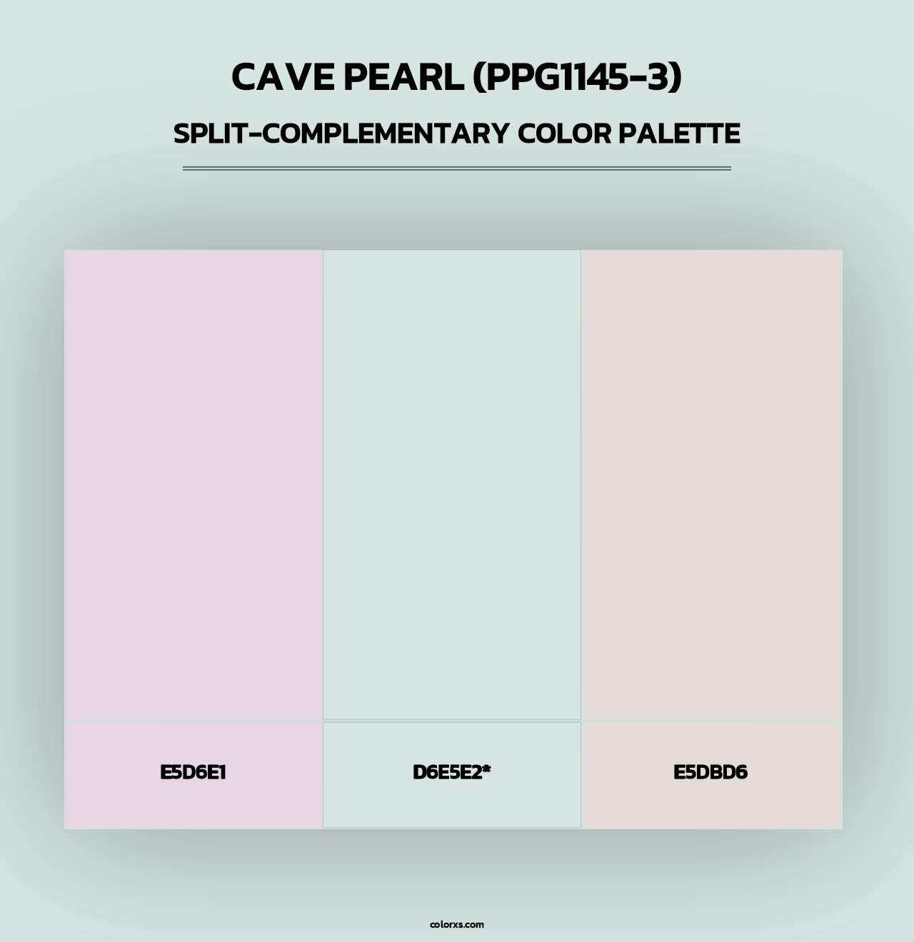 Cave Pearl (PPG1145-3) - Split-Complementary Color Palette