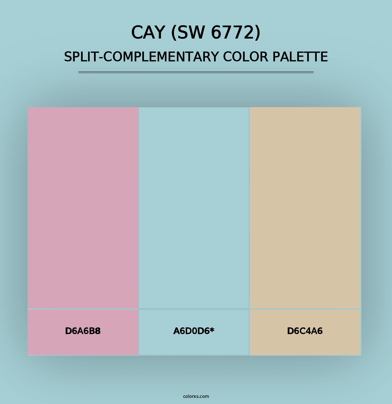 Cay (SW 6772) - Split-Complementary Color Palette