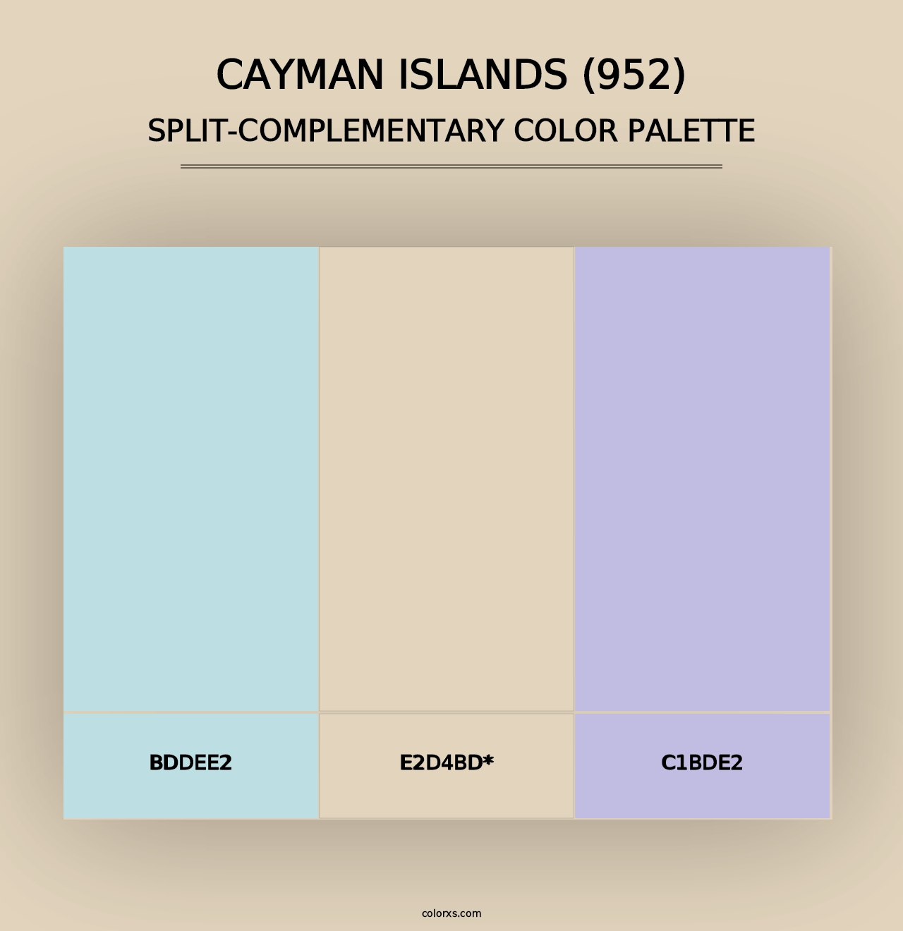 Cayman Islands (952) - Split-Complementary Color Palette