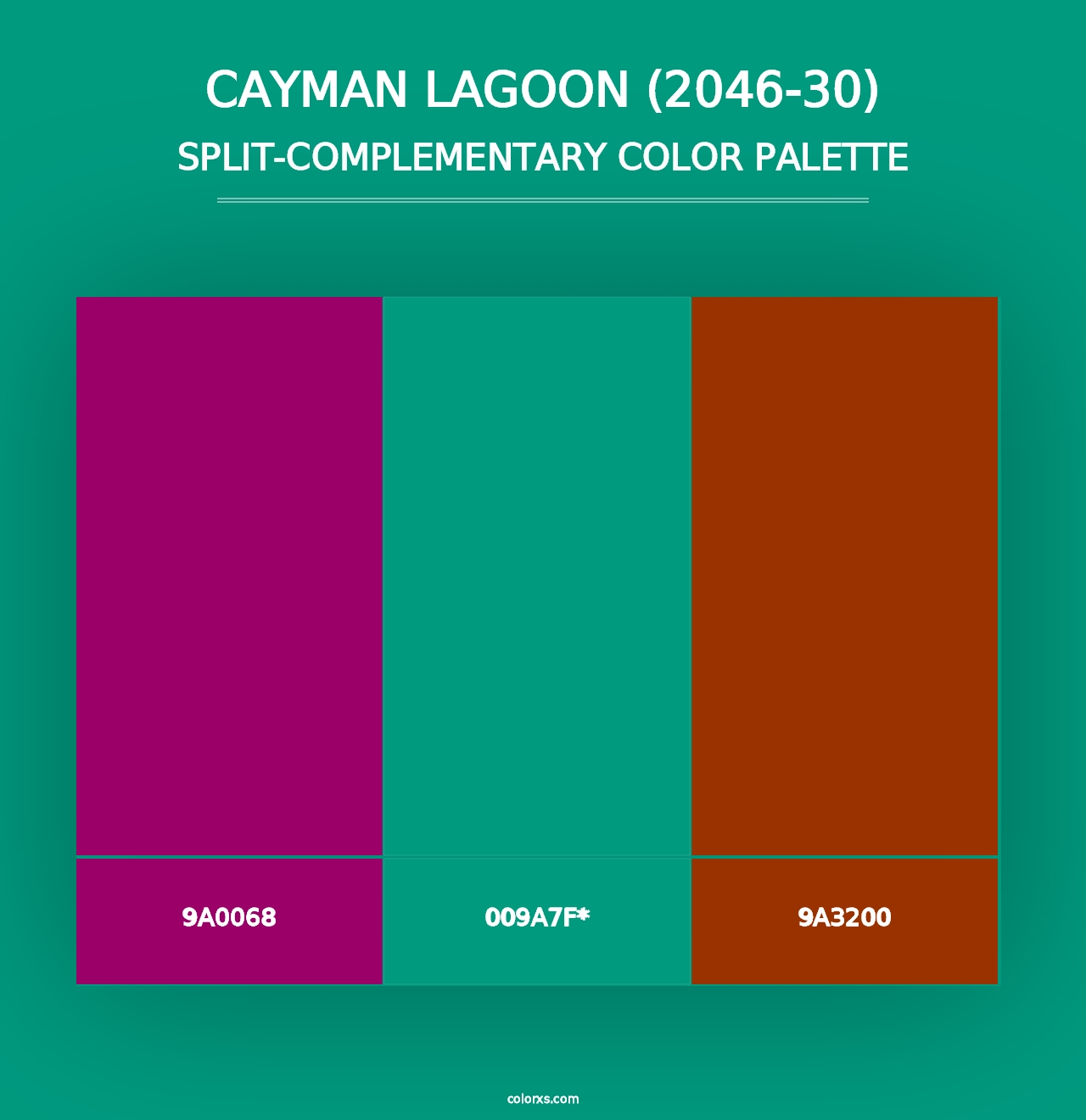 Cayman Lagoon (2046-30) - Split-Complementary Color Palette