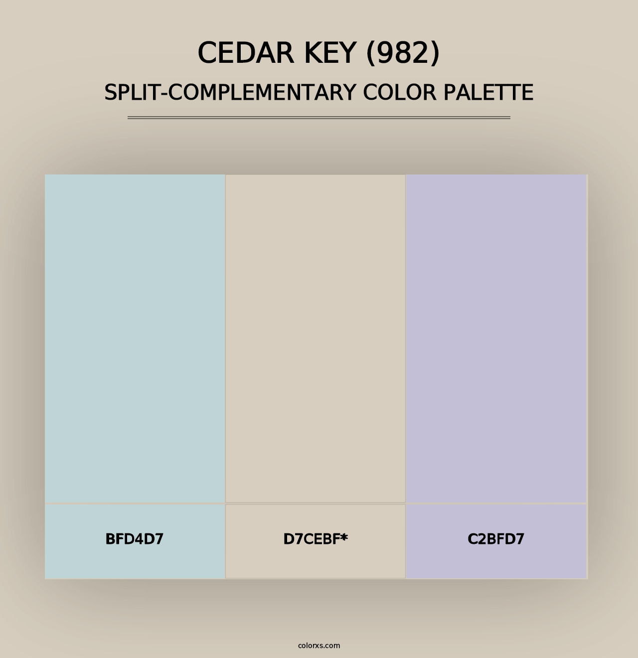 Cedar Key (982) - Split-Complementary Color Palette