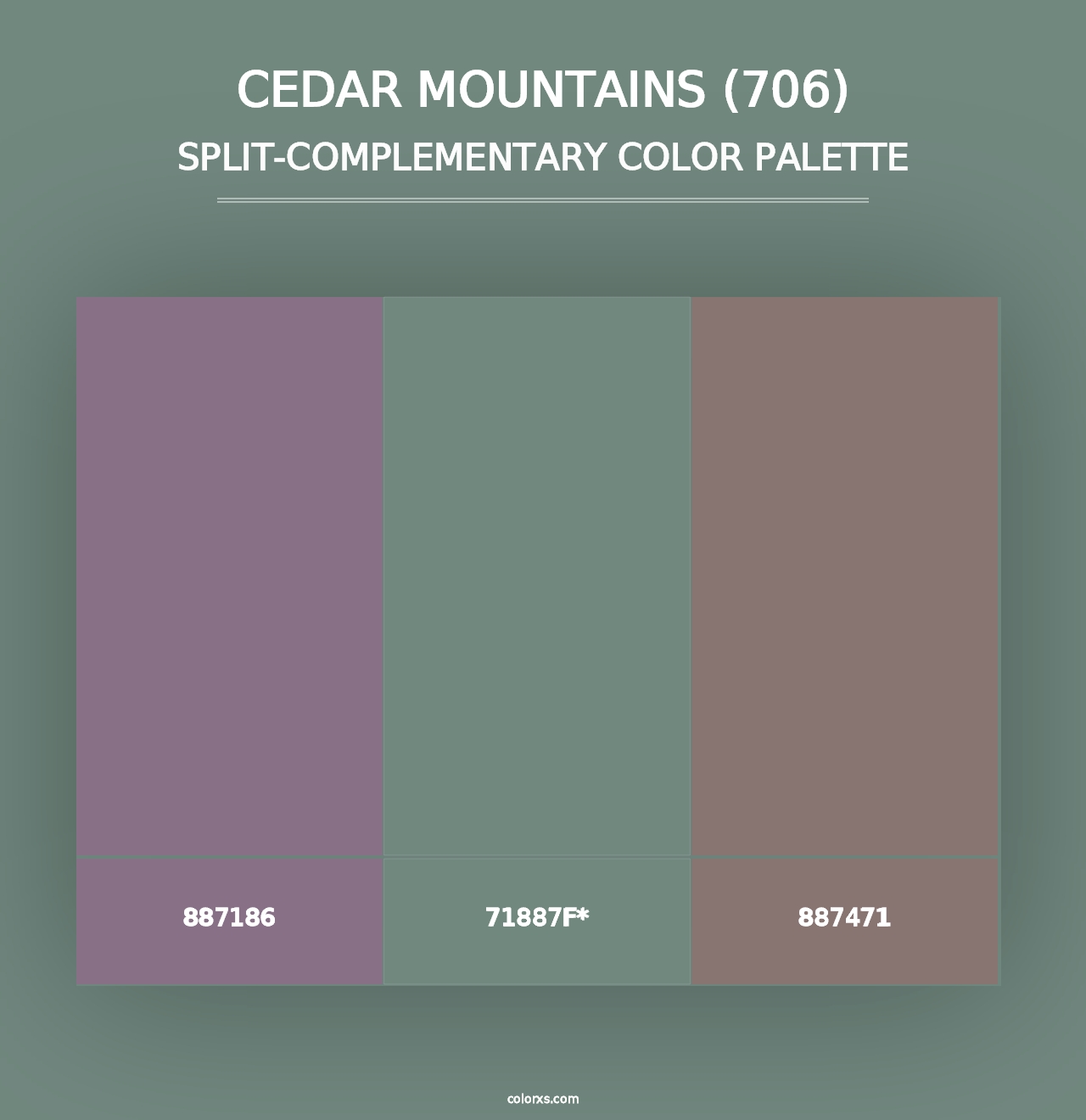 Cedar Mountains (706) - Split-Complementary Color Palette