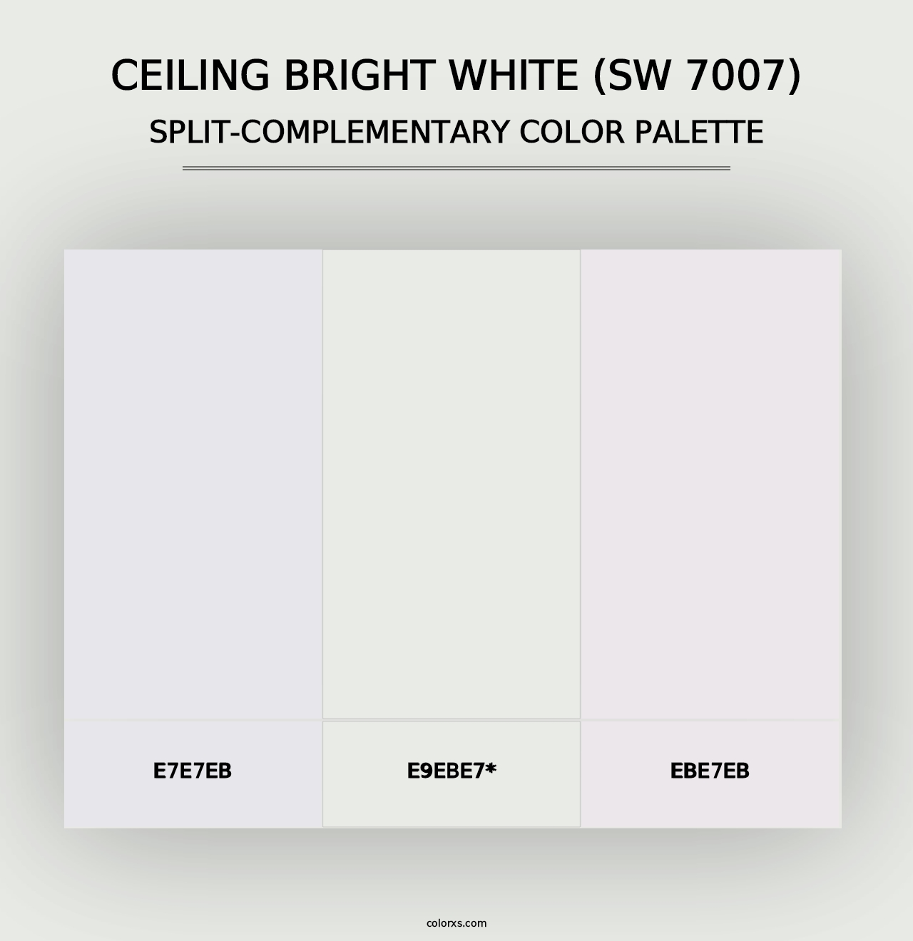 Ceiling Bright White (SW 7007) - Split-Complementary Color Palette