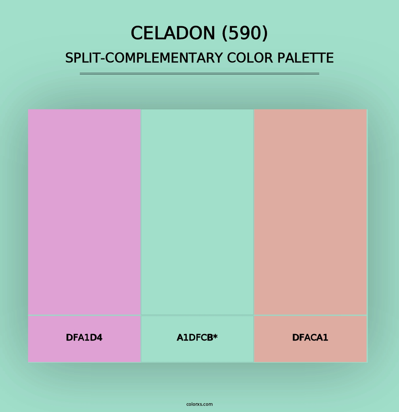 Celadon (590) - Split-Complementary Color Palette