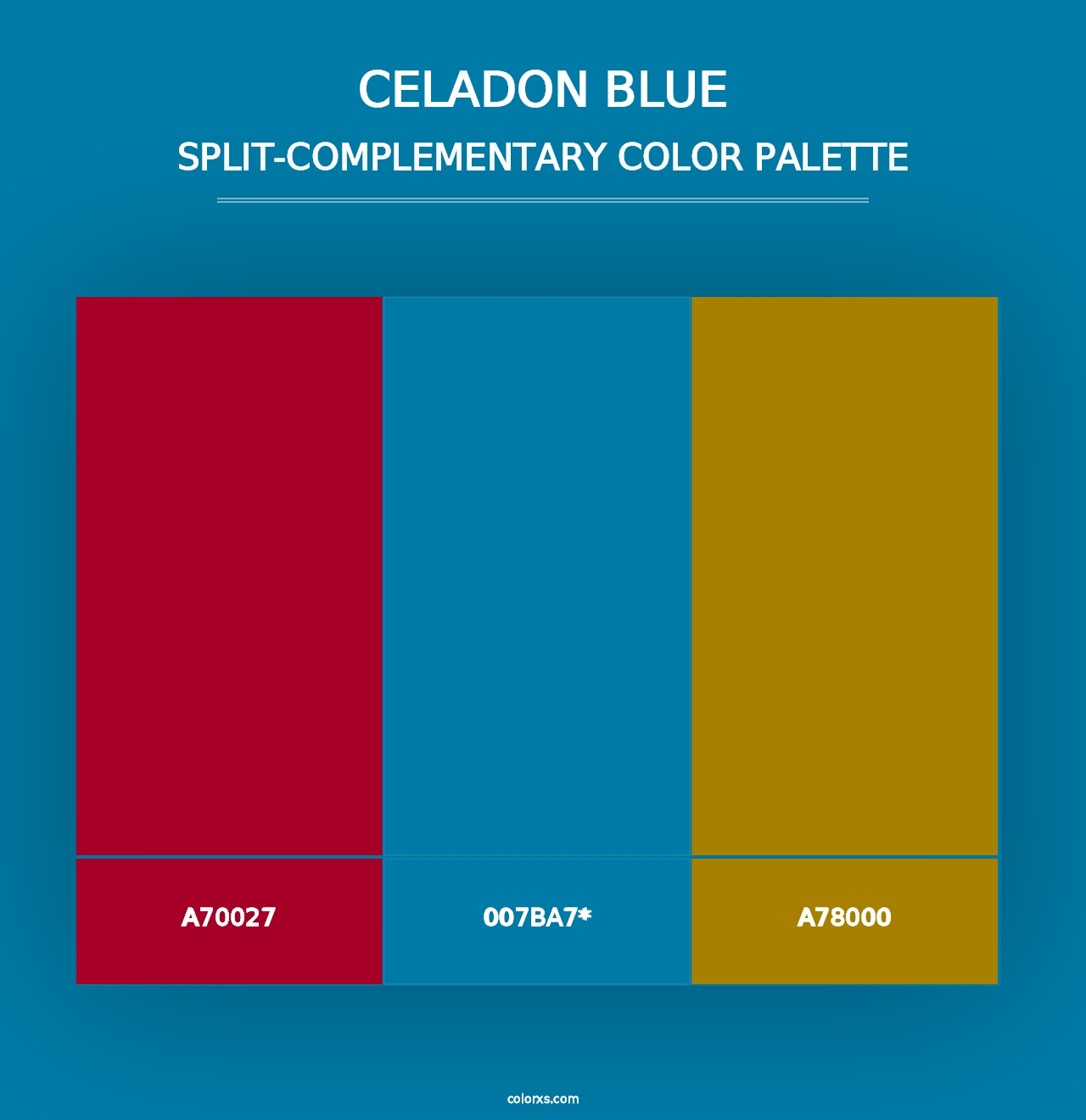 Celadon Blue - Split-Complementary Color Palette