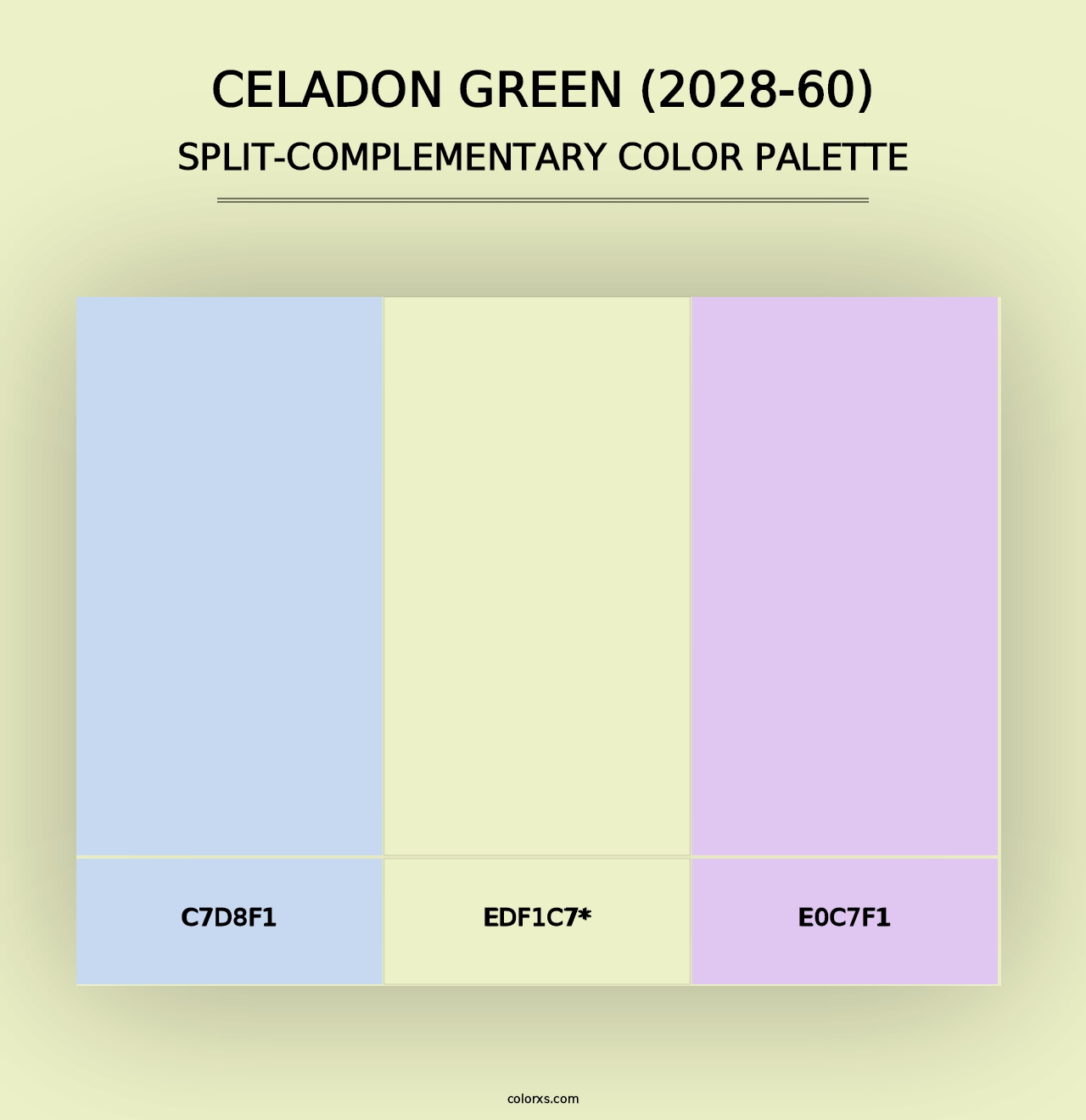 Celadon Green (2028-60) - Split-Complementary Color Palette