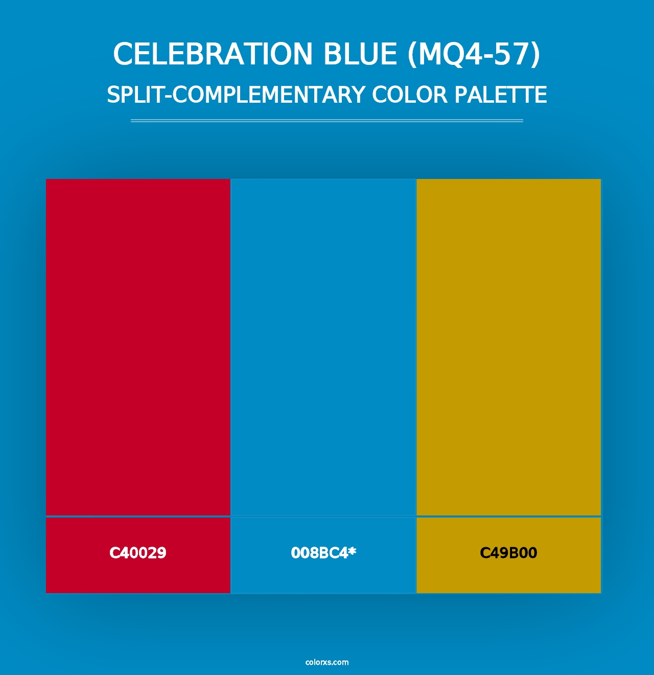 Celebration Blue (MQ4-57) - Split-Complementary Color Palette