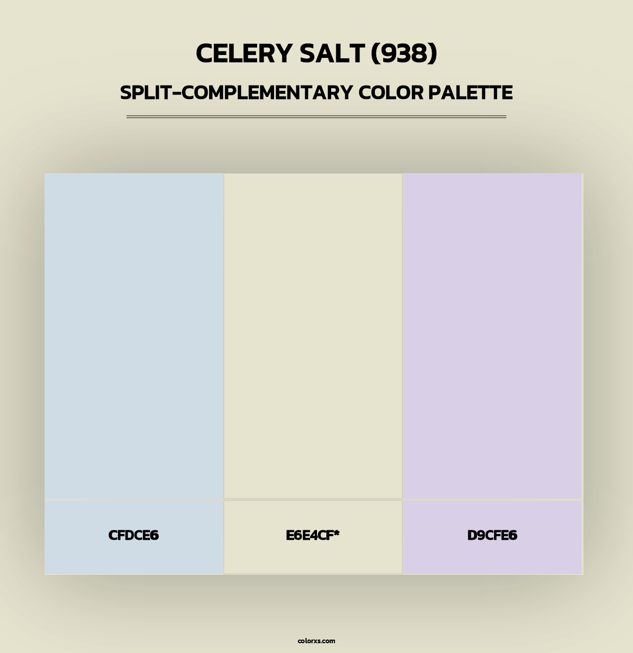 Celery Salt (938) - Split-Complementary Color Palette