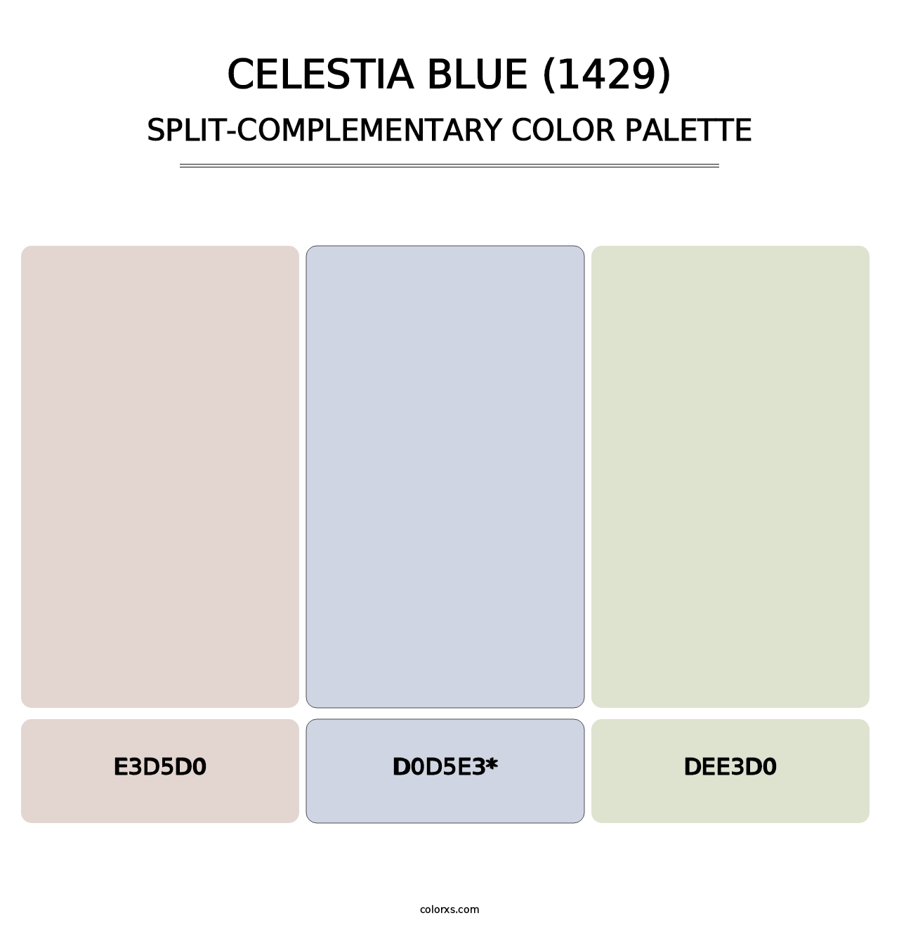 Celestia Blue (1429) - Split-Complementary Color Palette