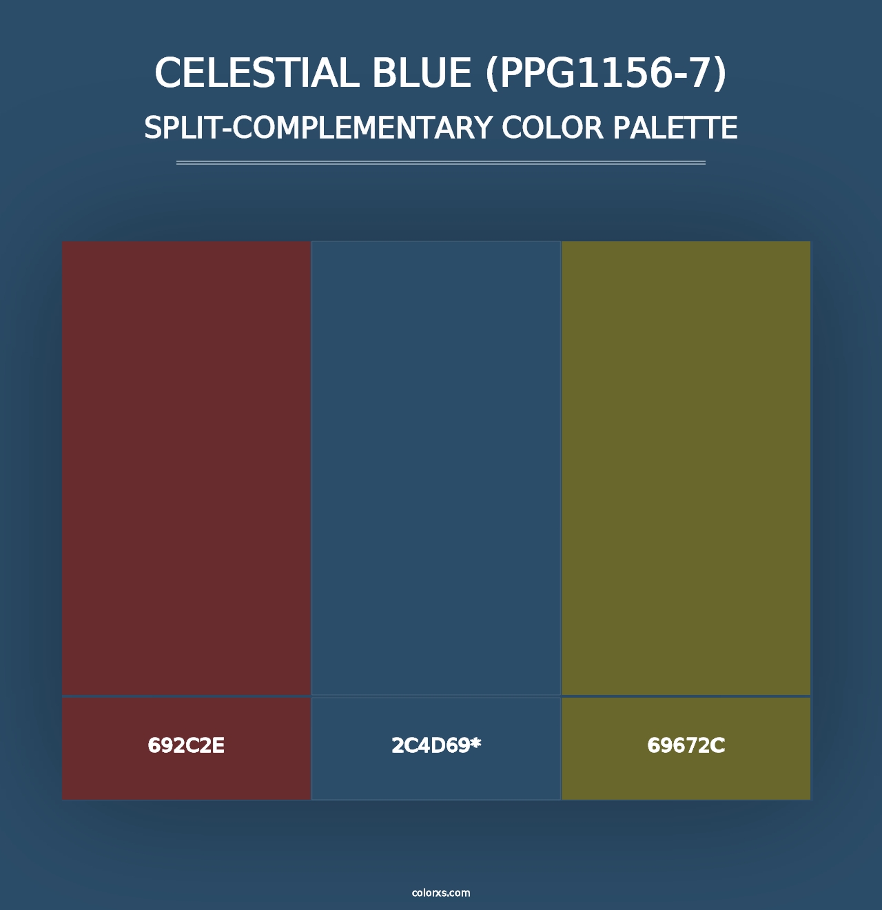 Celestial Blue (PPG1156-7) - Split-Complementary Color Palette