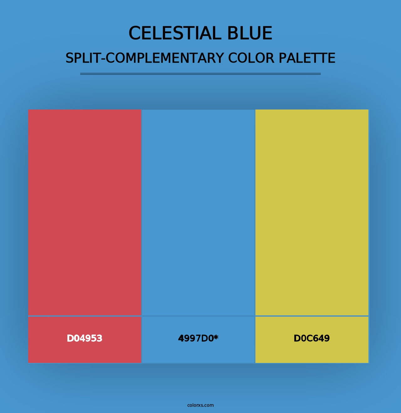 Celestial Blue - Split-Complementary Color Palette