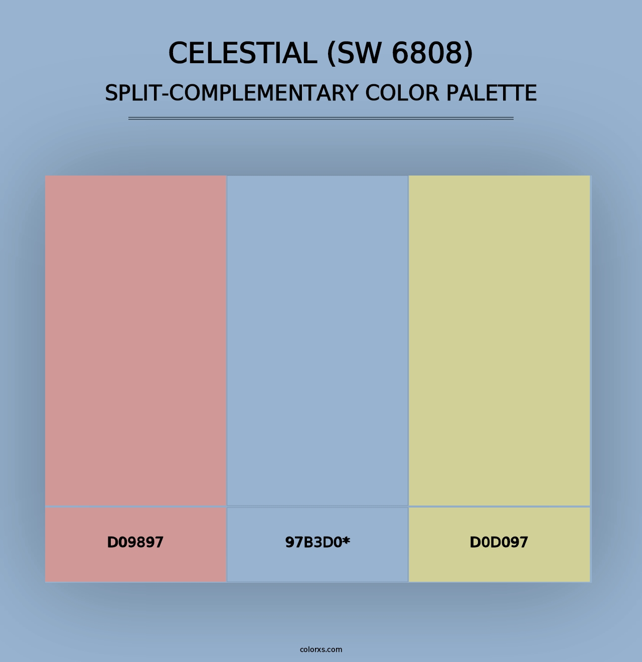 Celestial (SW 6808) - Split-Complementary Color Palette