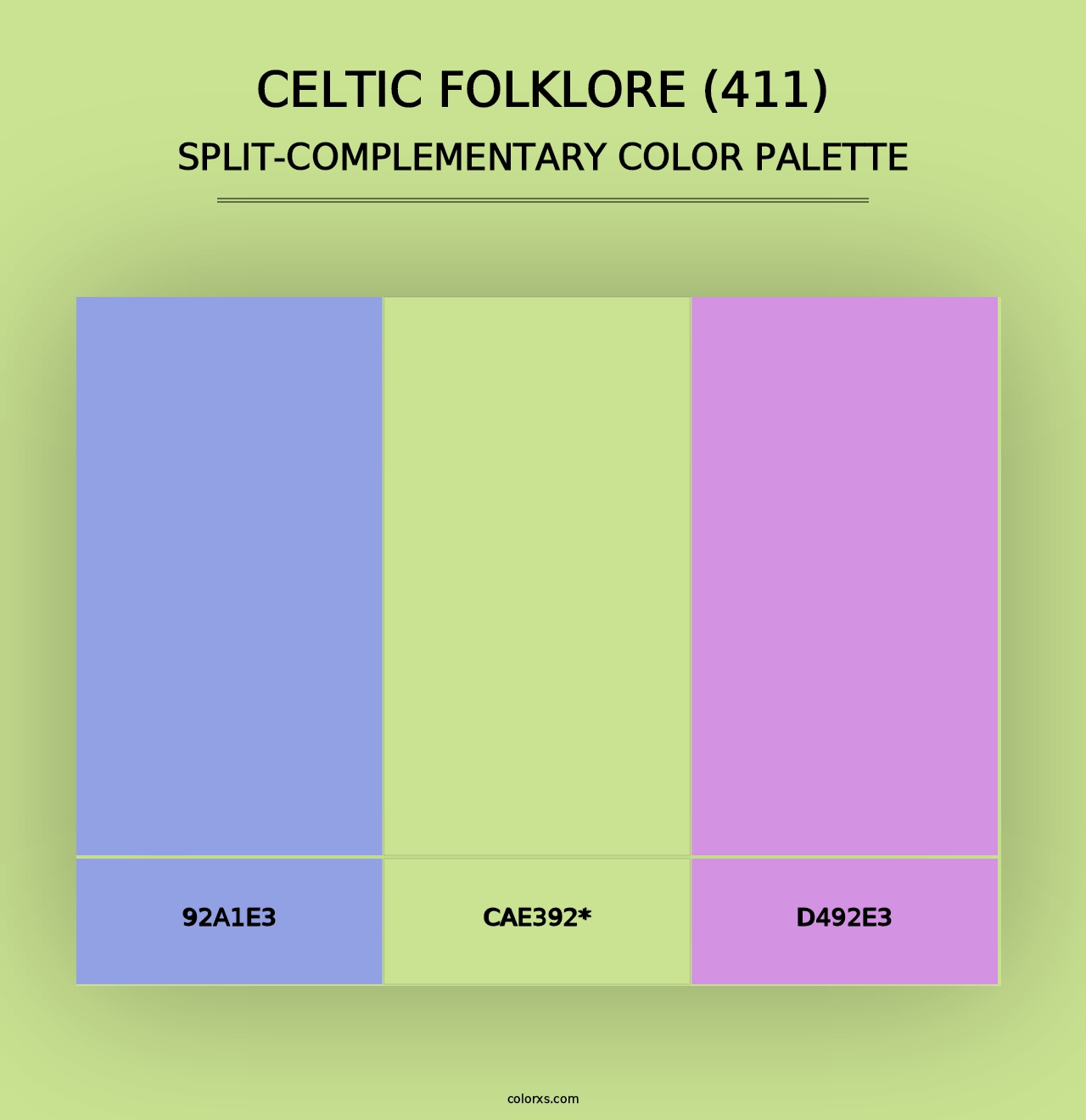 Celtic Folklore (411) - Split-Complementary Color Palette