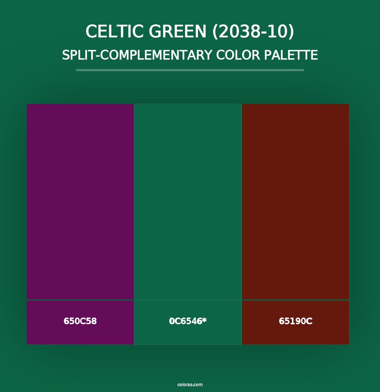 Celtic Green (2038-10) - Split-Complementary Color Palette