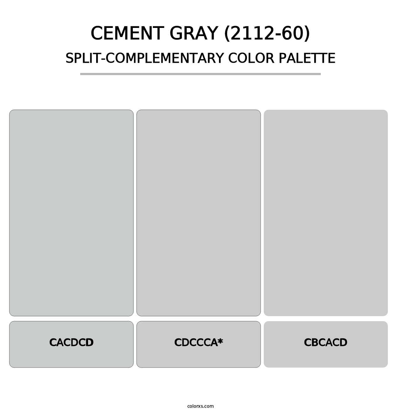 Cement Gray (2112-60) - Split-Complementary Color Palette