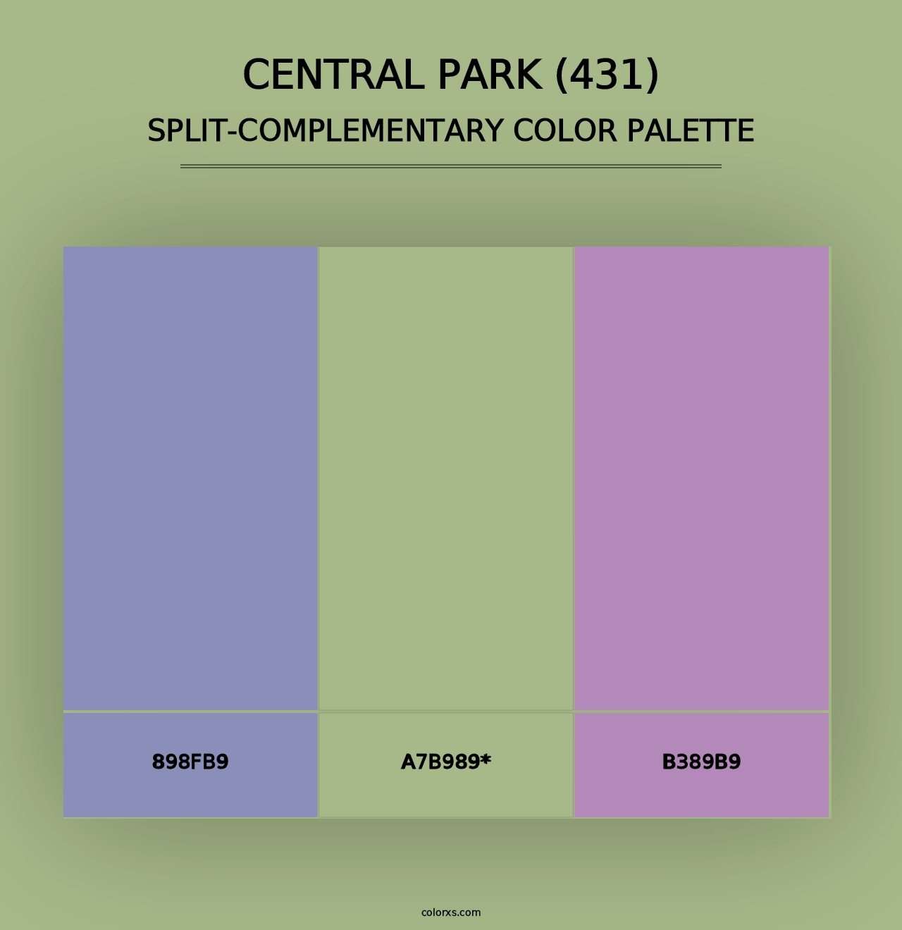 Central Park (431) - Split-Complementary Color Palette