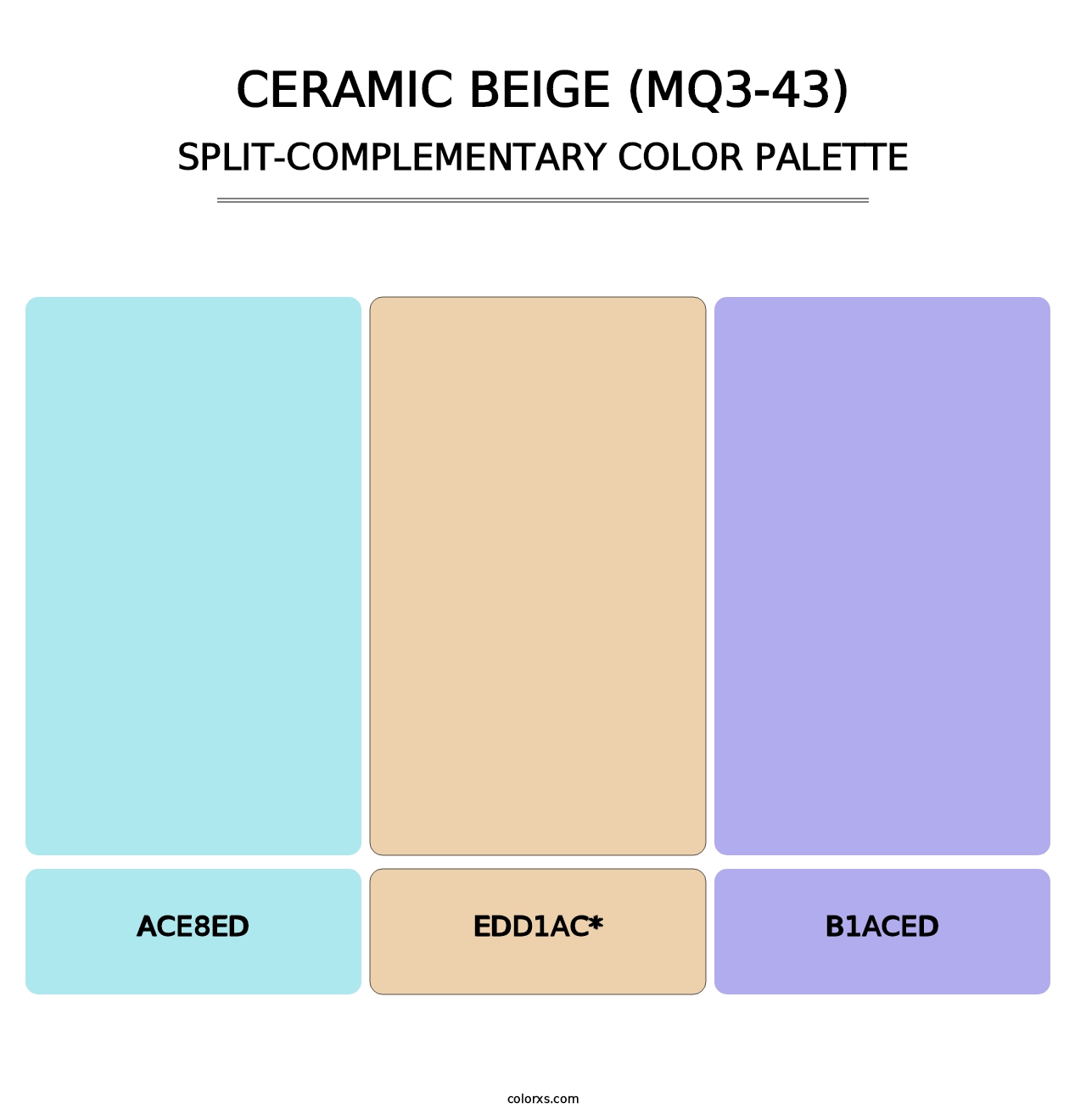 Ceramic Beige (MQ3-43) - Split-Complementary Color Palette