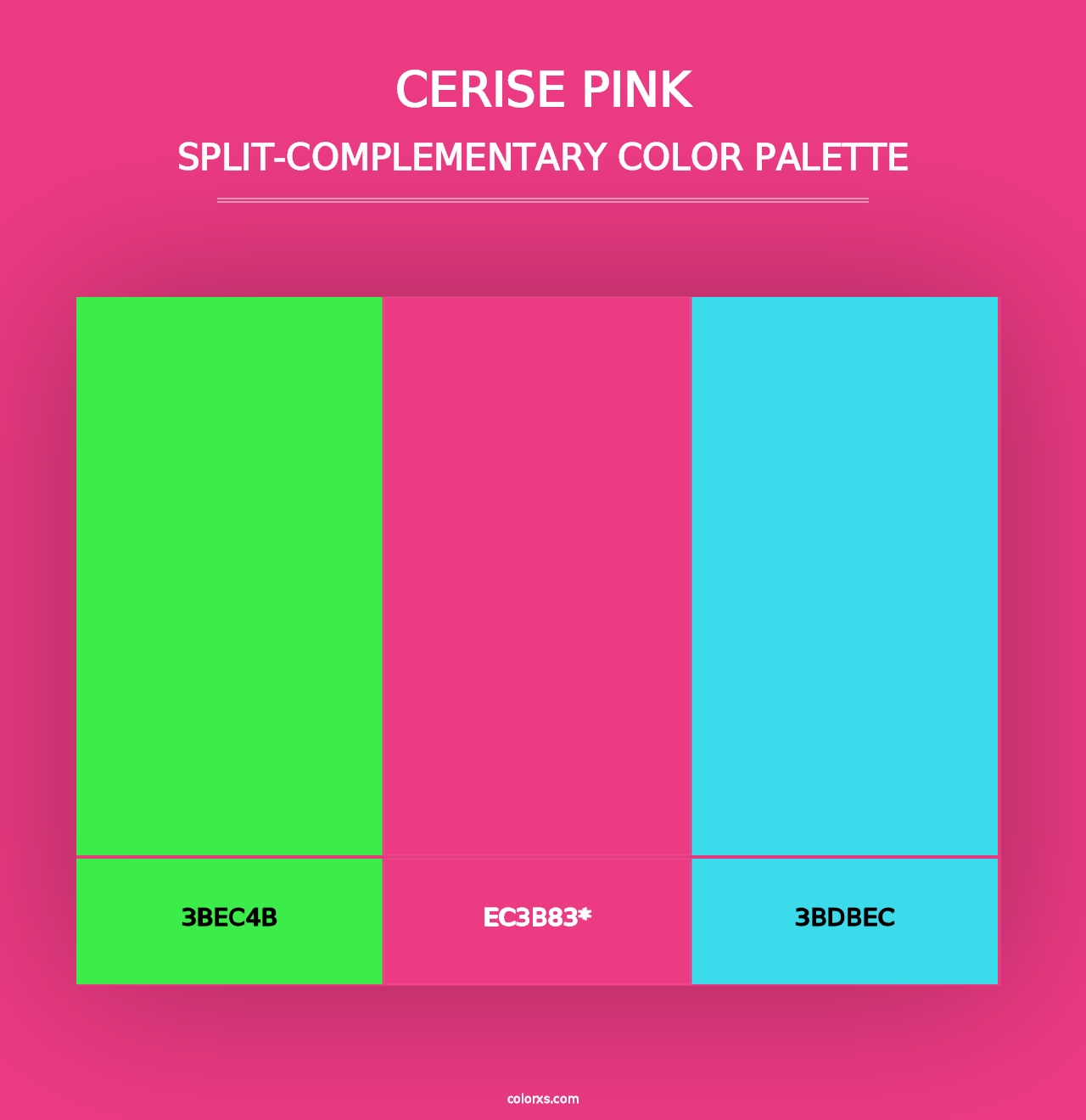 Cerise Pink - Split-Complementary Color Palette