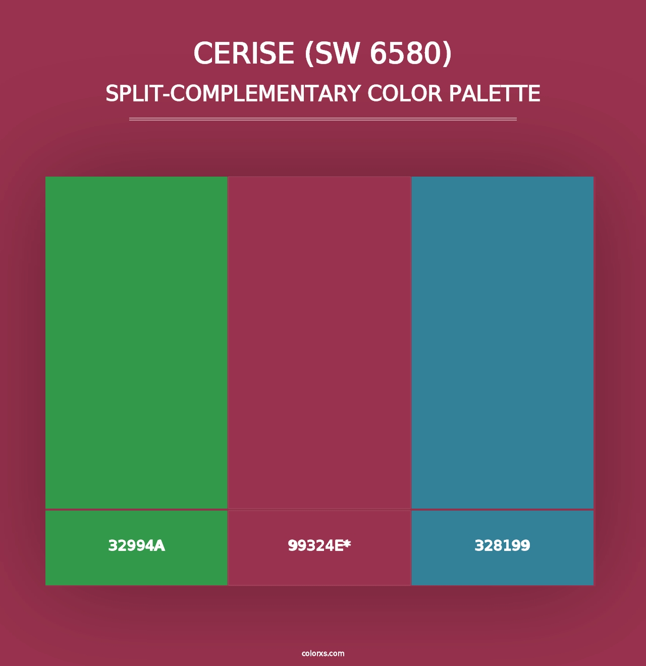 Cerise (SW 6580) - Split-Complementary Color Palette