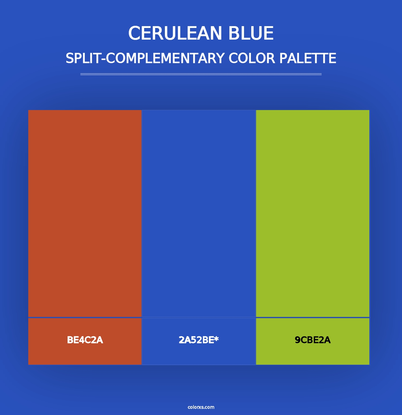 Cerulean blue - Split-Complementary Color Palette