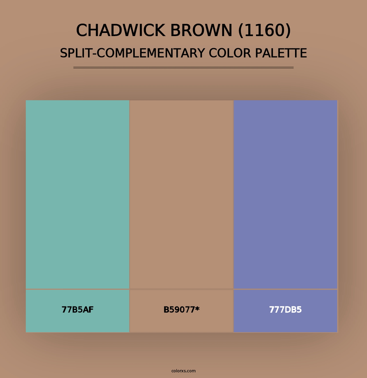 Chadwick Brown (1160) - Split-Complementary Color Palette