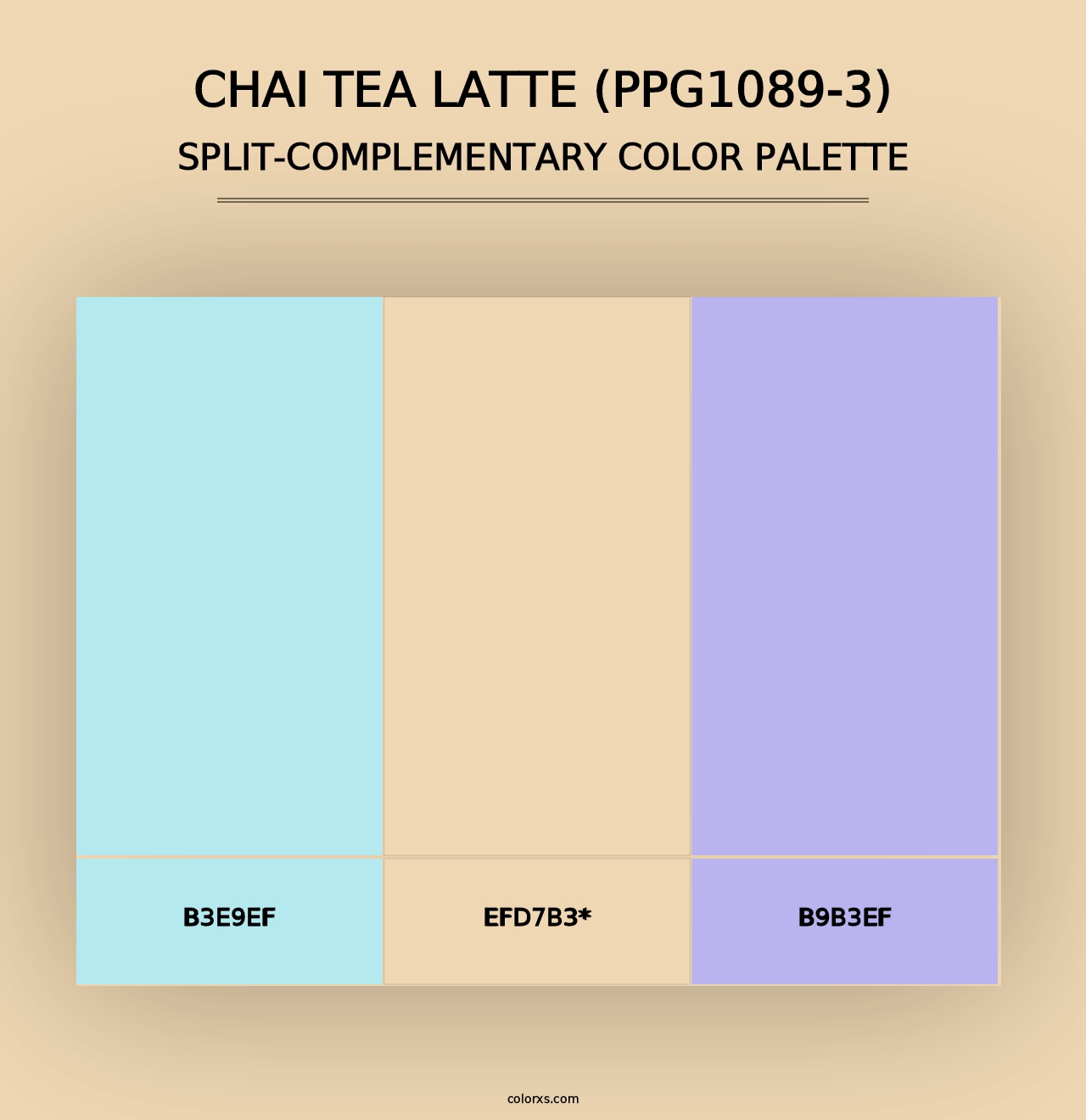 Chai Tea Latte (PPG1089-3) - Split-Complementary Color Palette