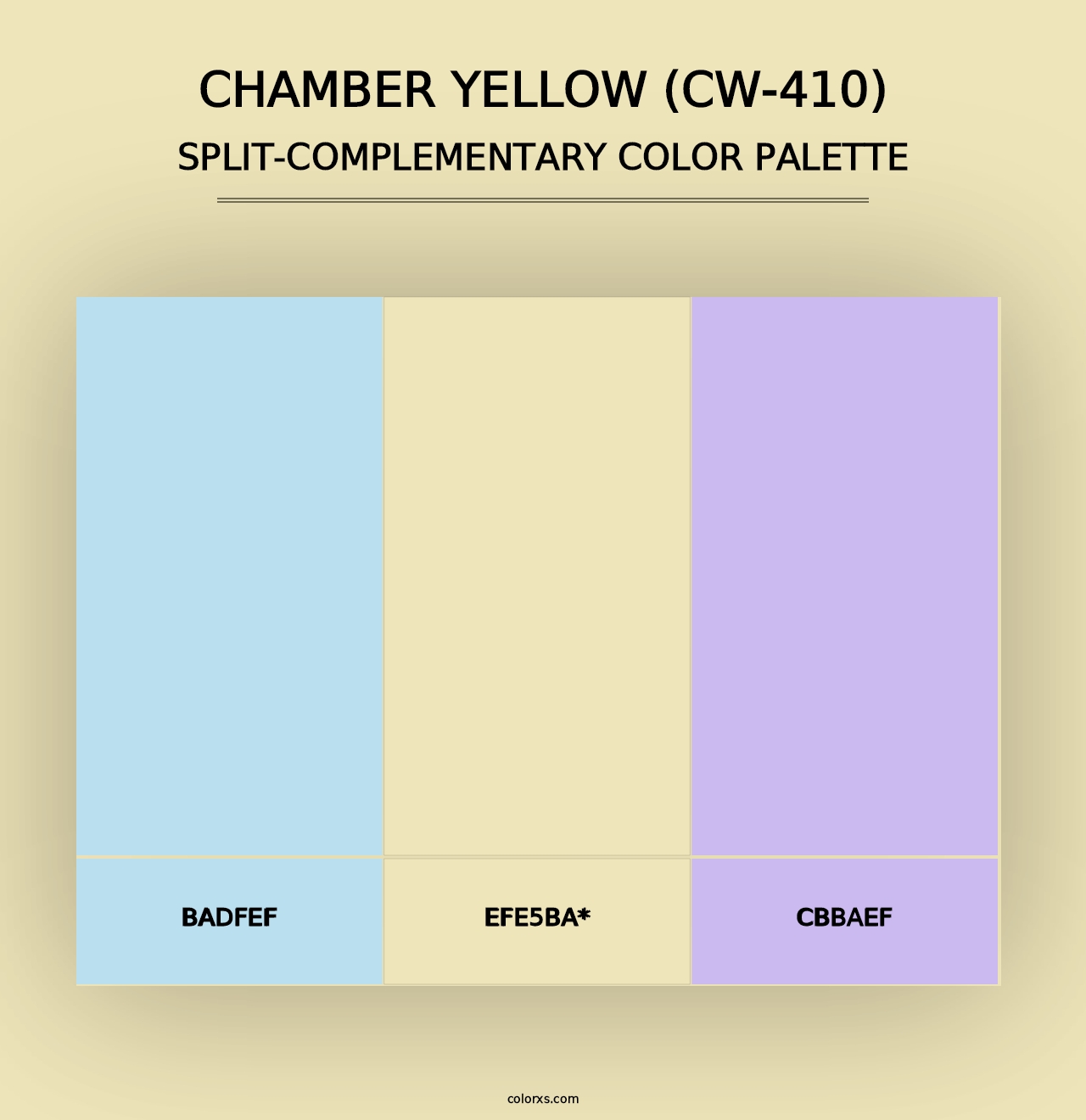 Chamber Yellow (CW-410) - Split-Complementary Color Palette