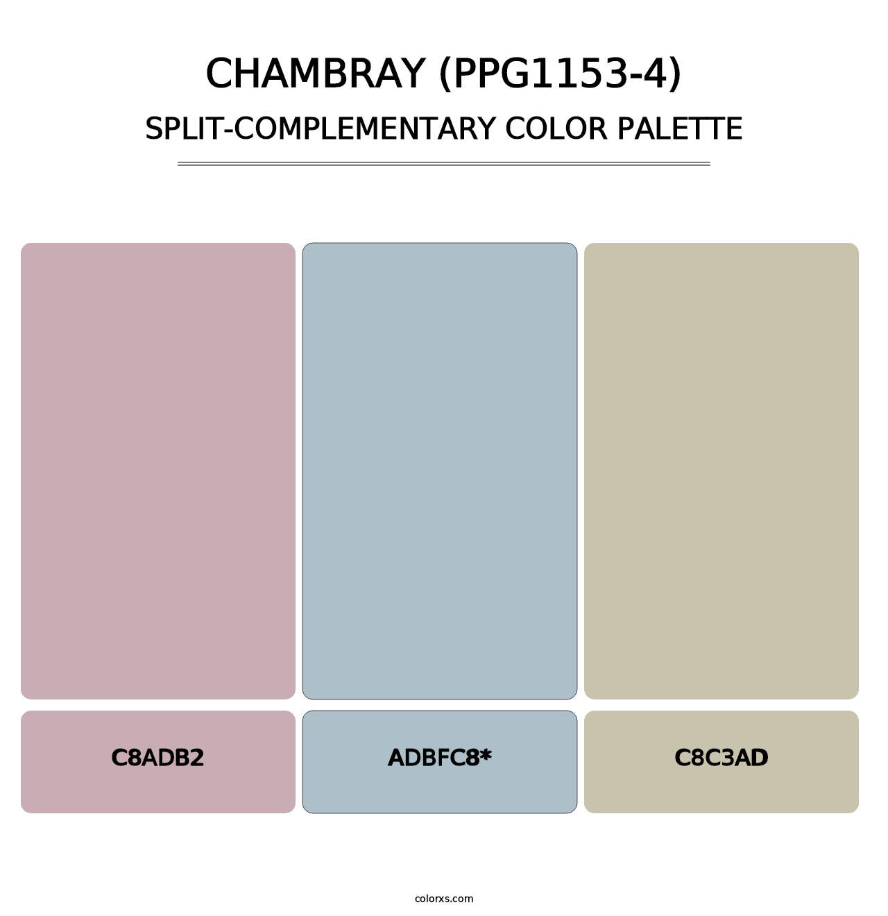 Chambray (PPG1153-4) - Split-Complementary Color Palette