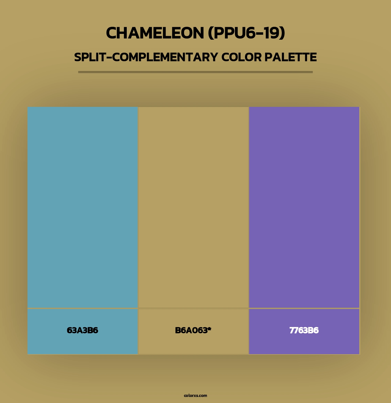 Chameleon (PPU6-19) - Split-Complementary Color Palette