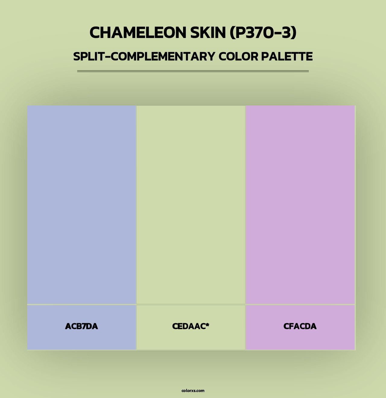 Chameleon Skin (P370-3) - Split-Complementary Color Palette