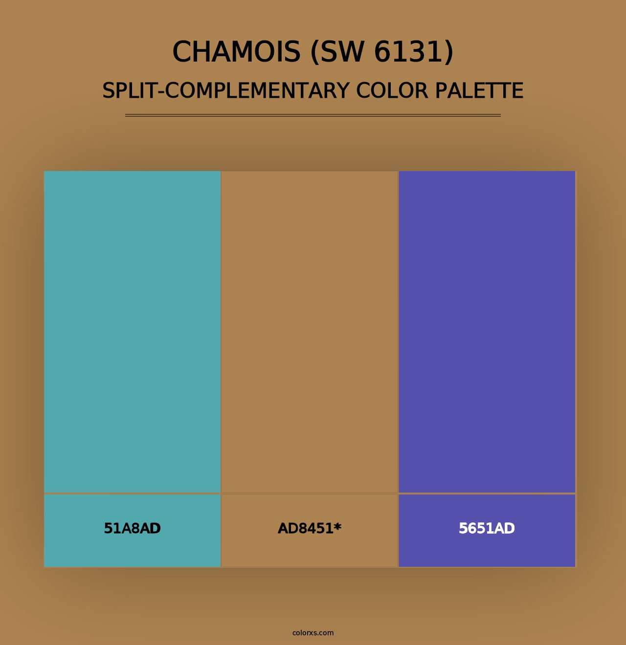 Chamois (SW 6131) - Split-Complementary Color Palette