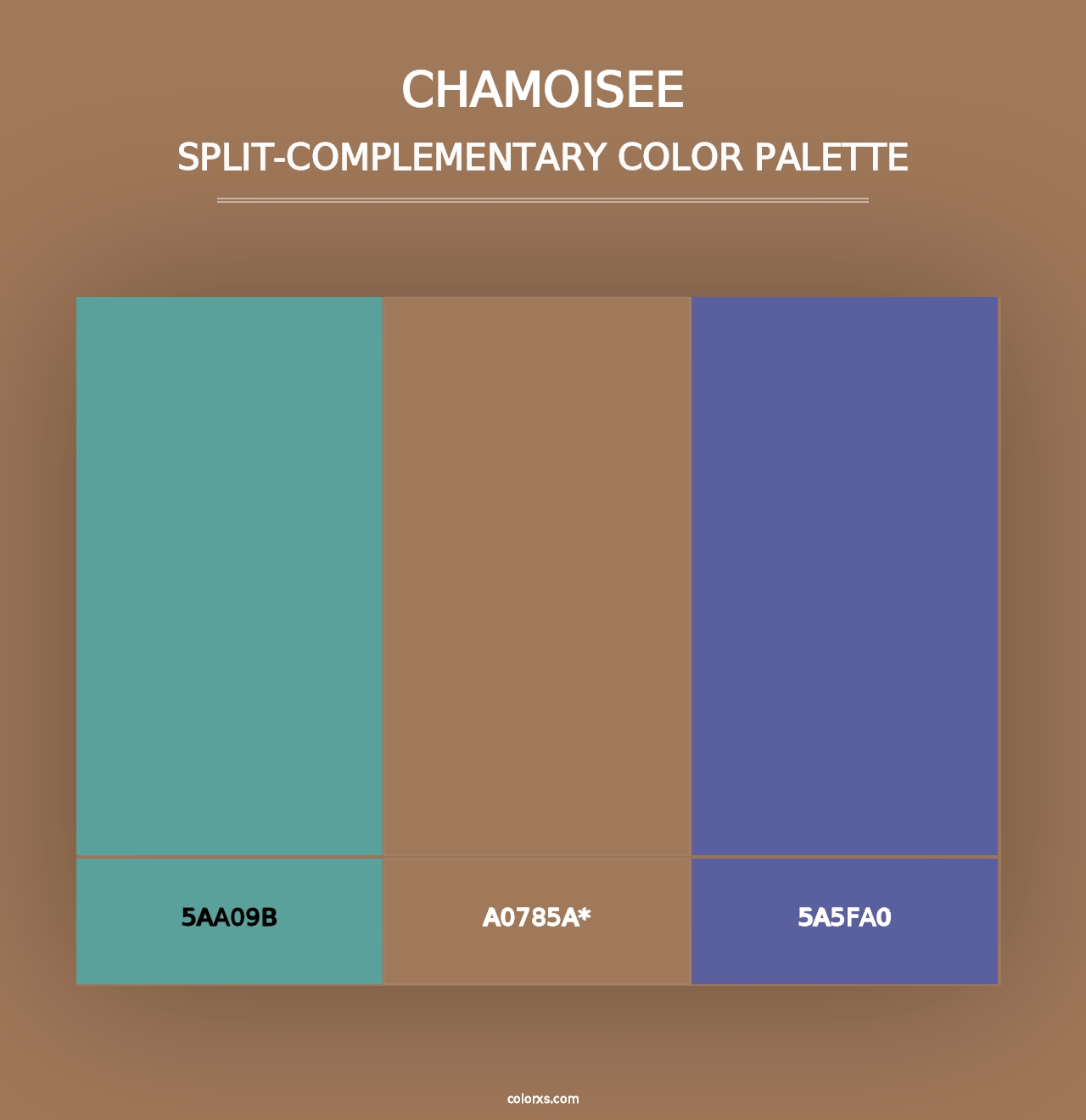 Chamoisee - Split-Complementary Color Palette